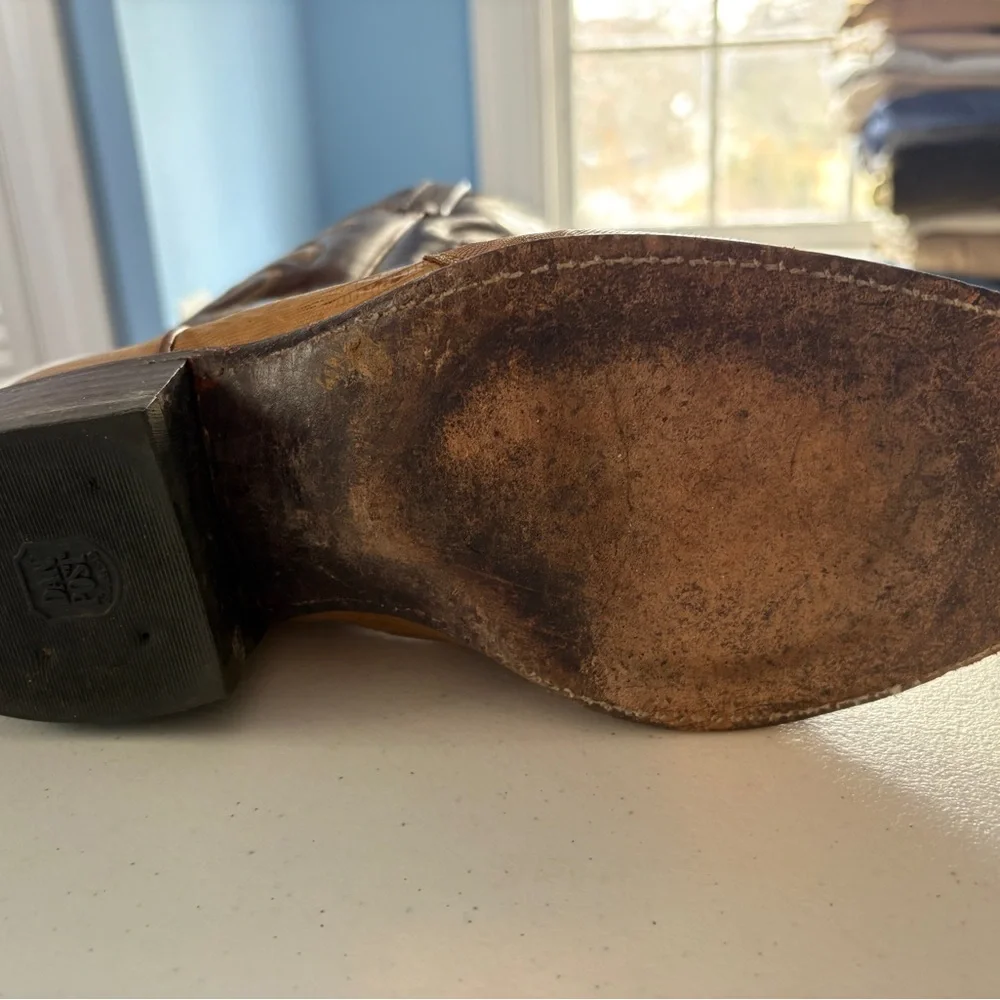 Dan Post Two-Tone Western Boots - Brown and Cream - Picture 5 of 6